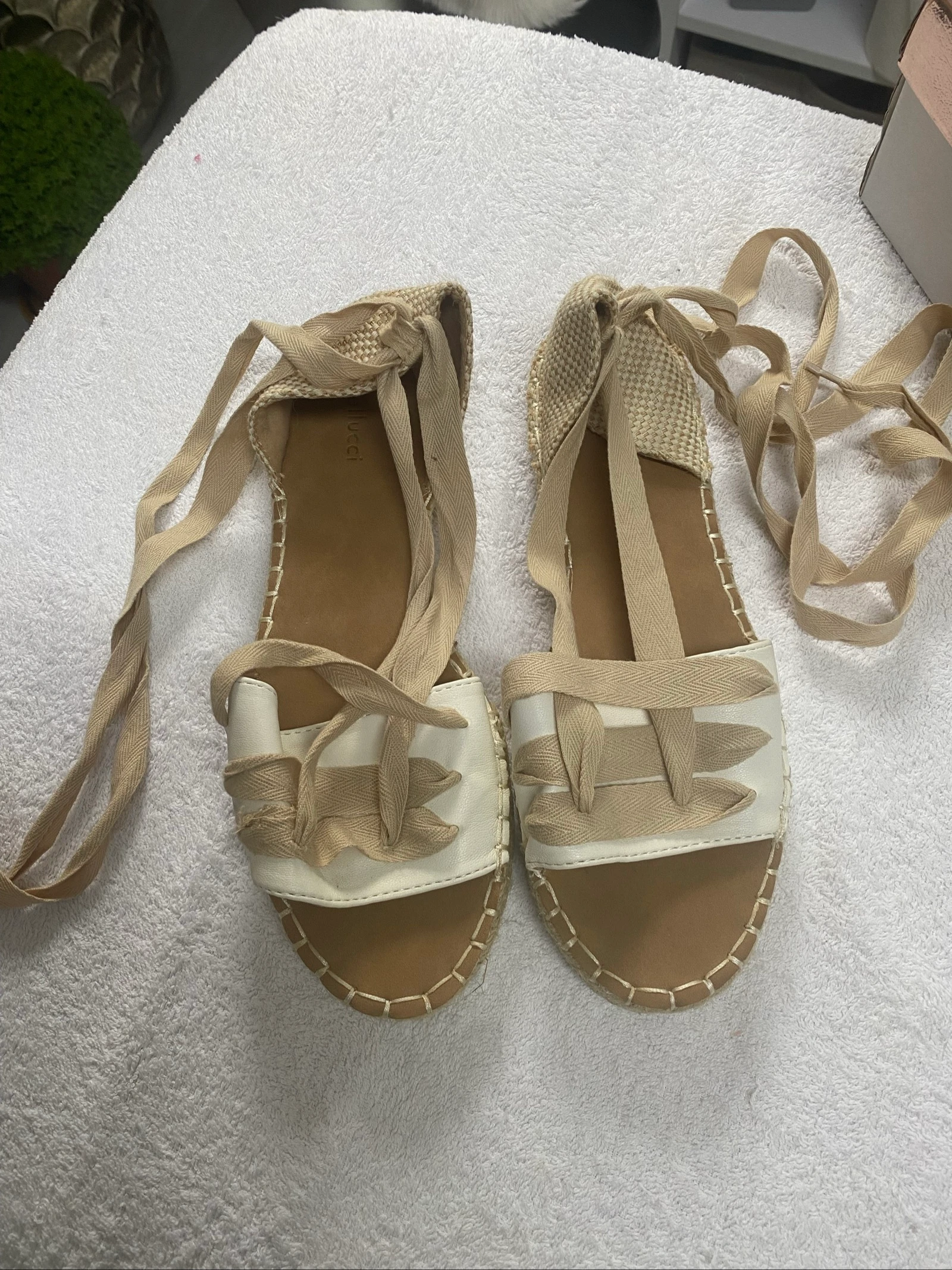 Espadrillesandalen met knoop aan de enkel – photo 9
